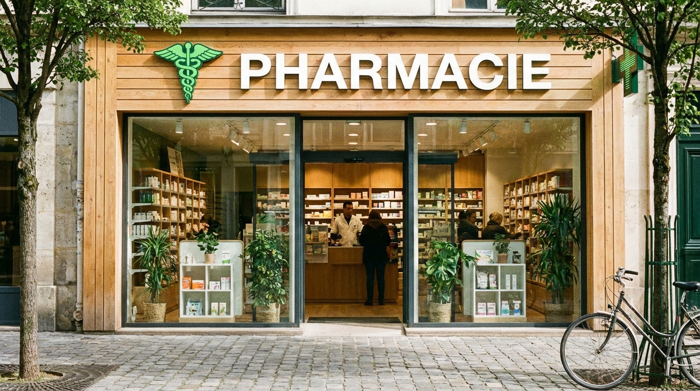 Façade Pharmacie Le Morillon située à Montreuil (93100)