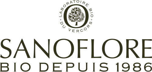 Logo de la marque sanoflore disponible en pharmacie